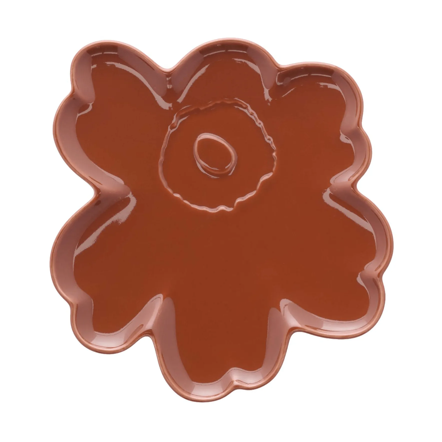 Unikko Shape lautanen, Kastanja Marimekko