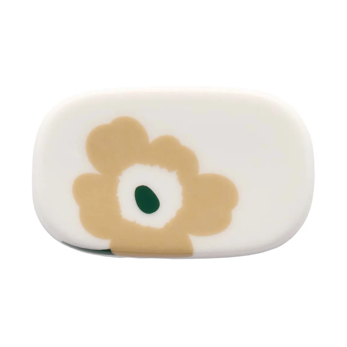 Unikko syömäpuikkoteline, Valkoinen–vaalean hiekanbeige–tummanvihreä Marimekko