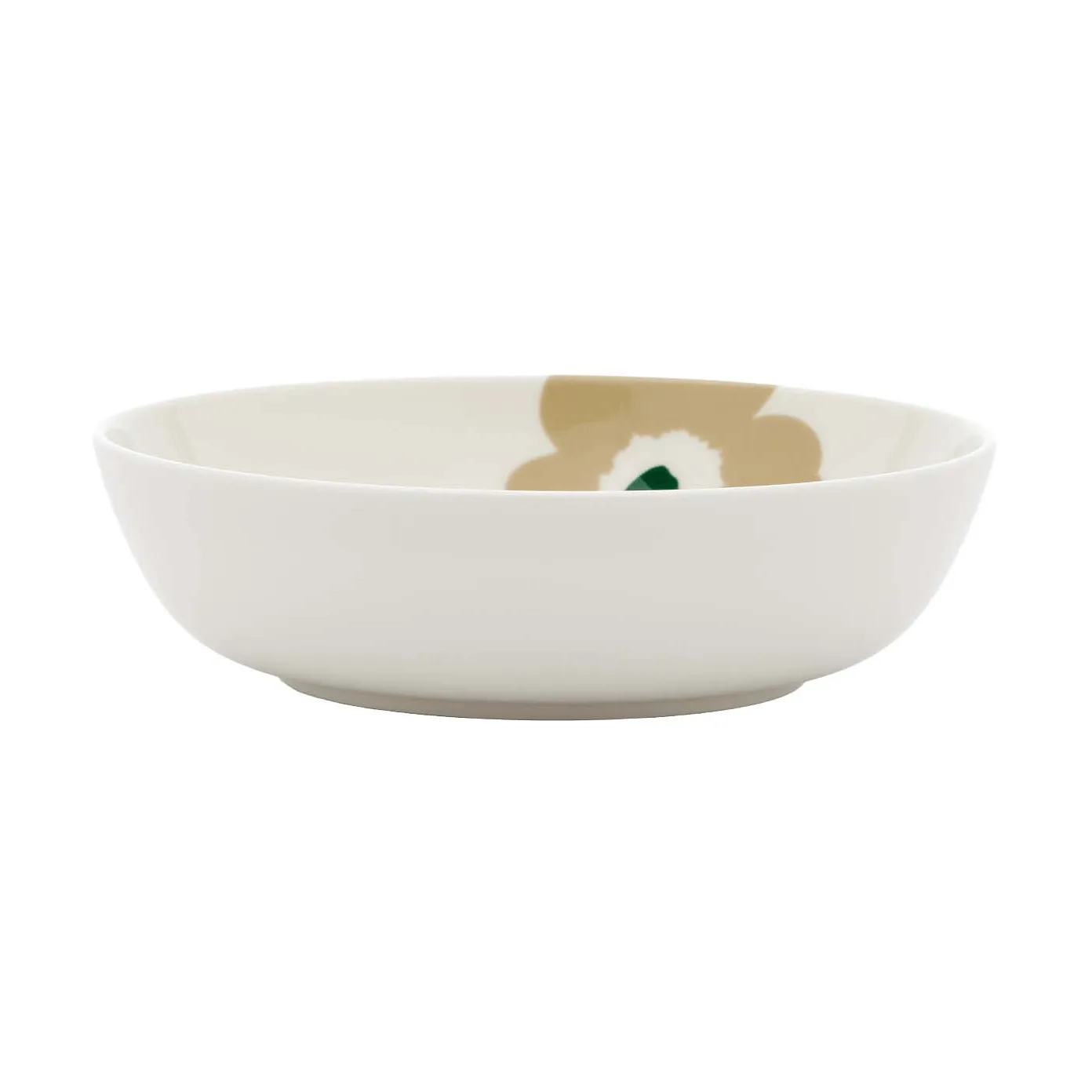 Unikko syvä lautanen, Beige-white-light sand-dark green Marimekko