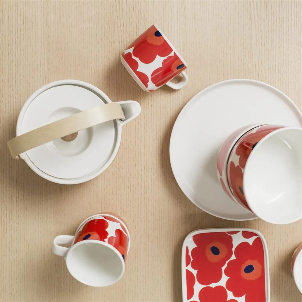 Unikko teekannu 0,7 l, Red-white Marimekko