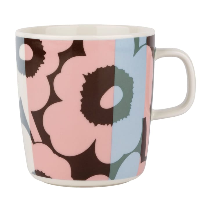 Unikko teemuki 4 dl - White-light sky-dusty pink - Marimekko