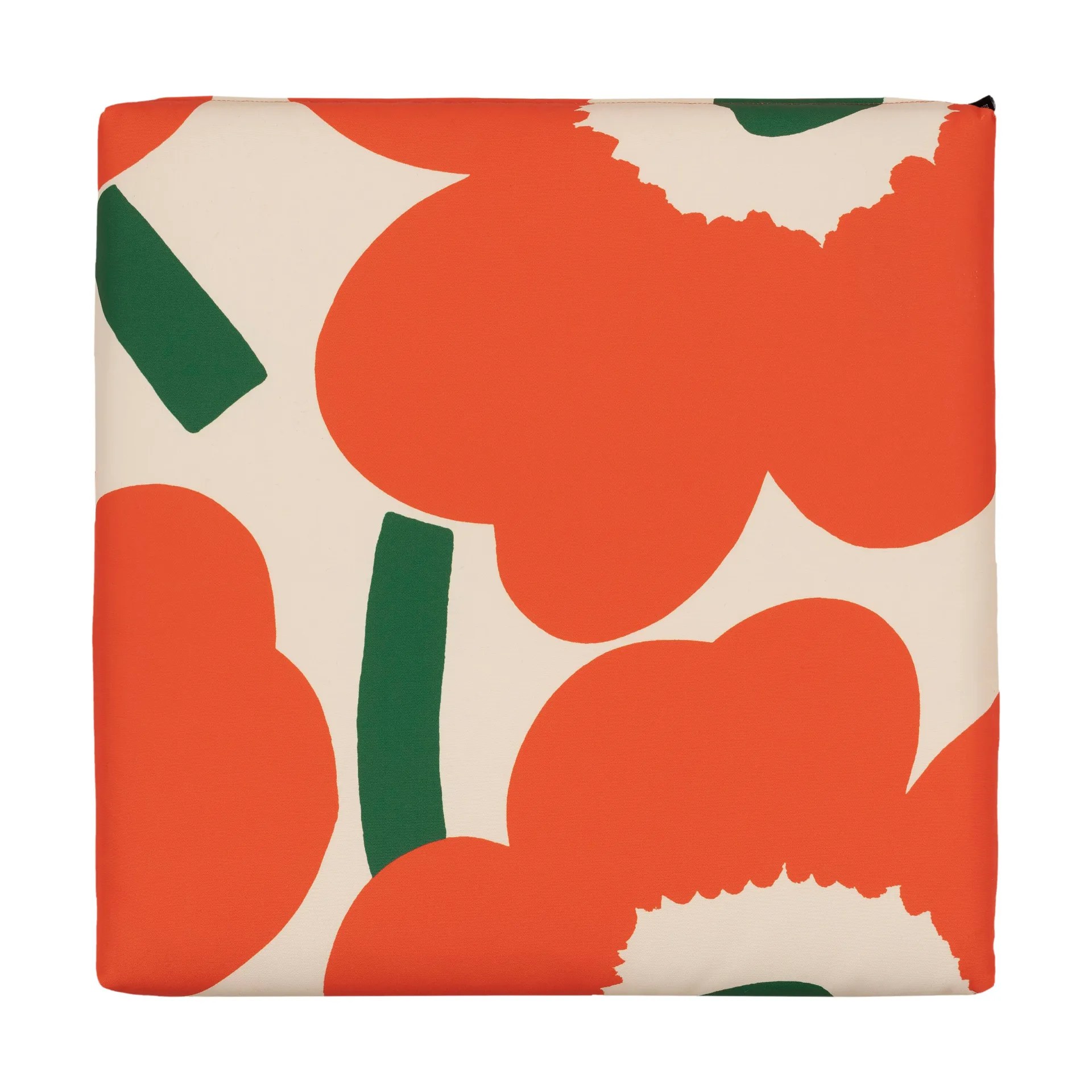 Unikko tuolityyny 40x40 cm, Cotton-orange-green Marimekko