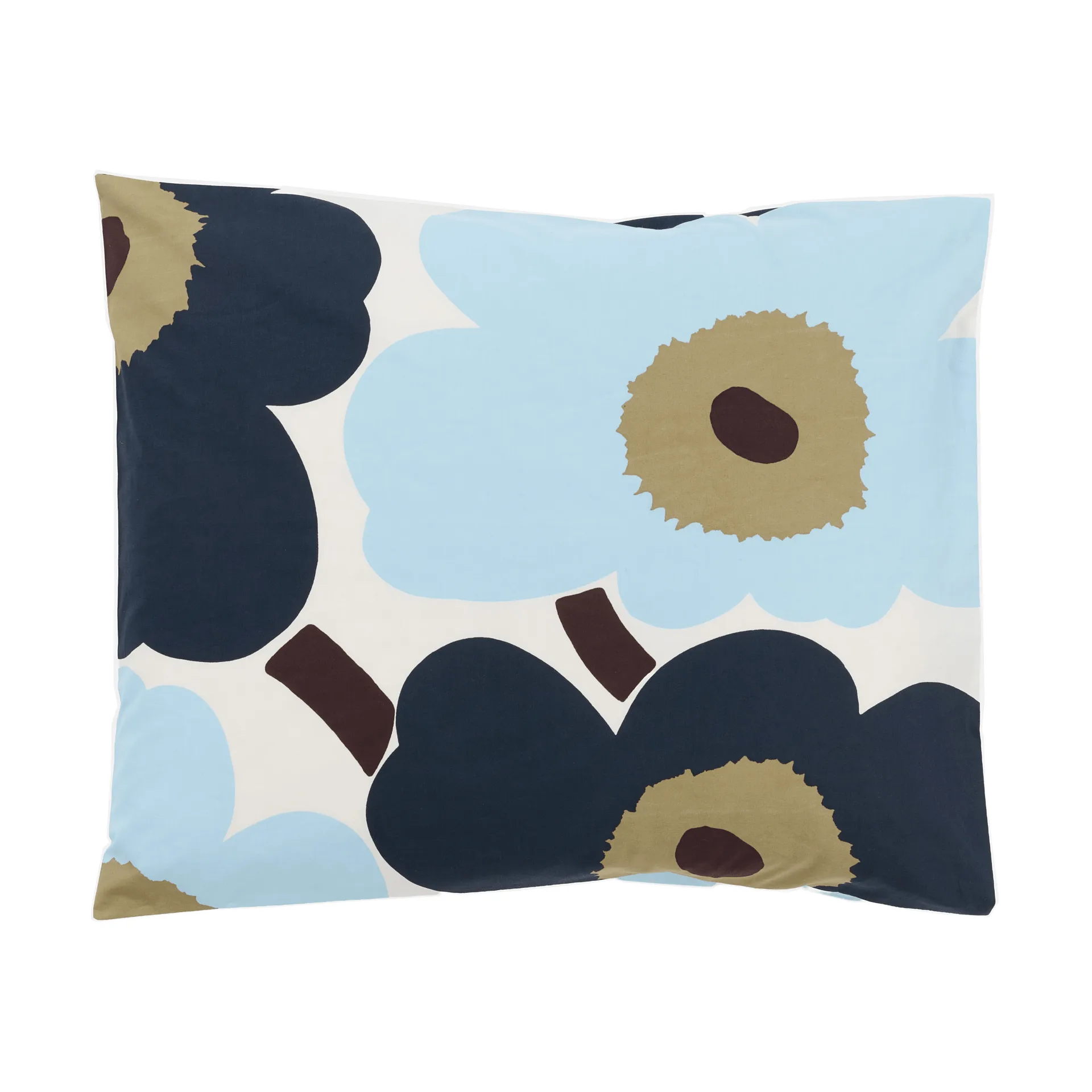 Unikko tyynyliina 50x60 cm, Off white-blueberry-cold blue Marimekko