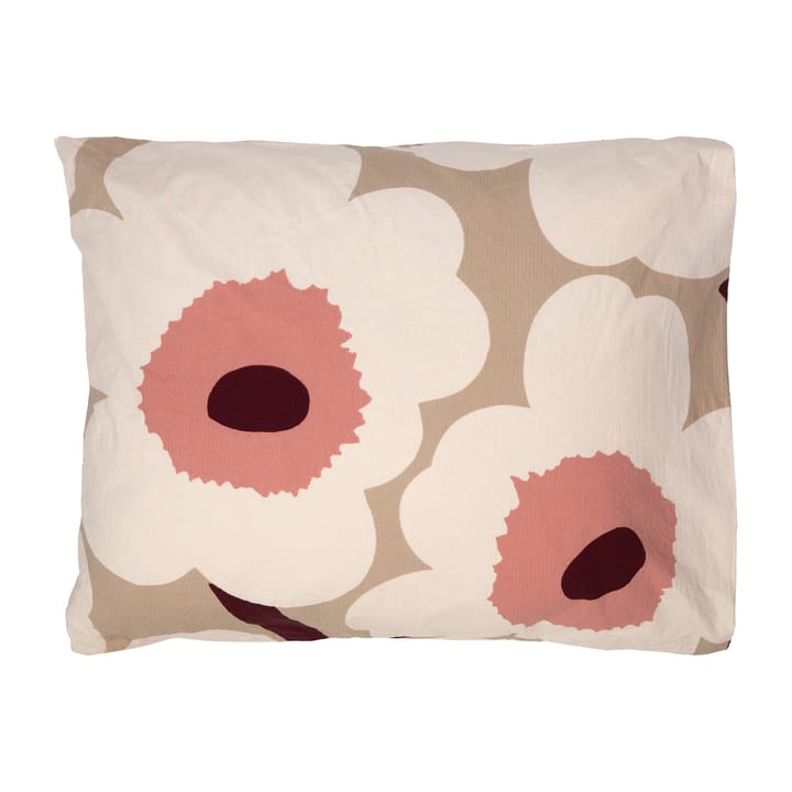 Unikko tyynynpäällinen 50 x 60 cm - beige, cotton, rose - Marimekko