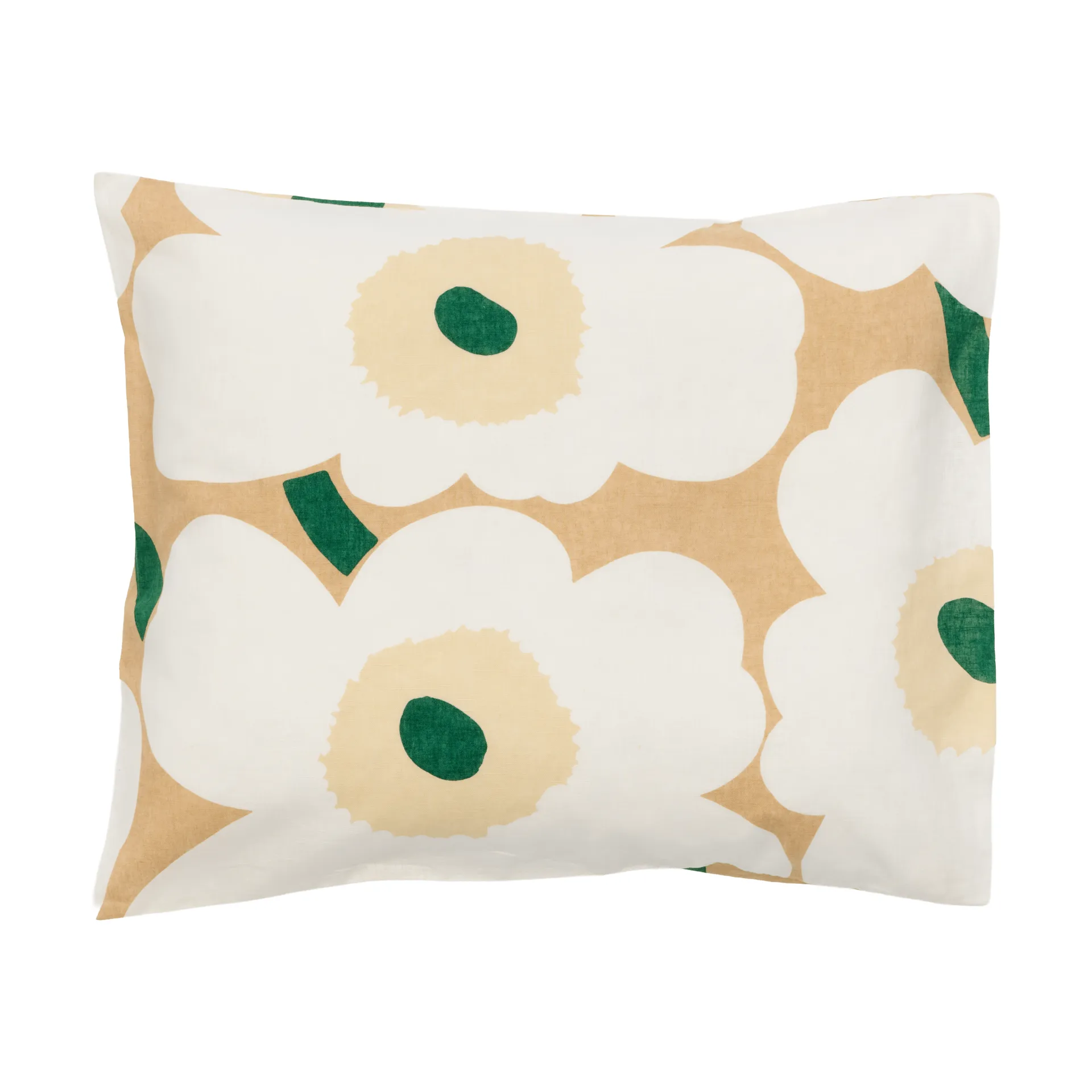 Unikko tyynynpäällinen 50 x 60 cm, Sand-off white-hay-emerald Marimekko