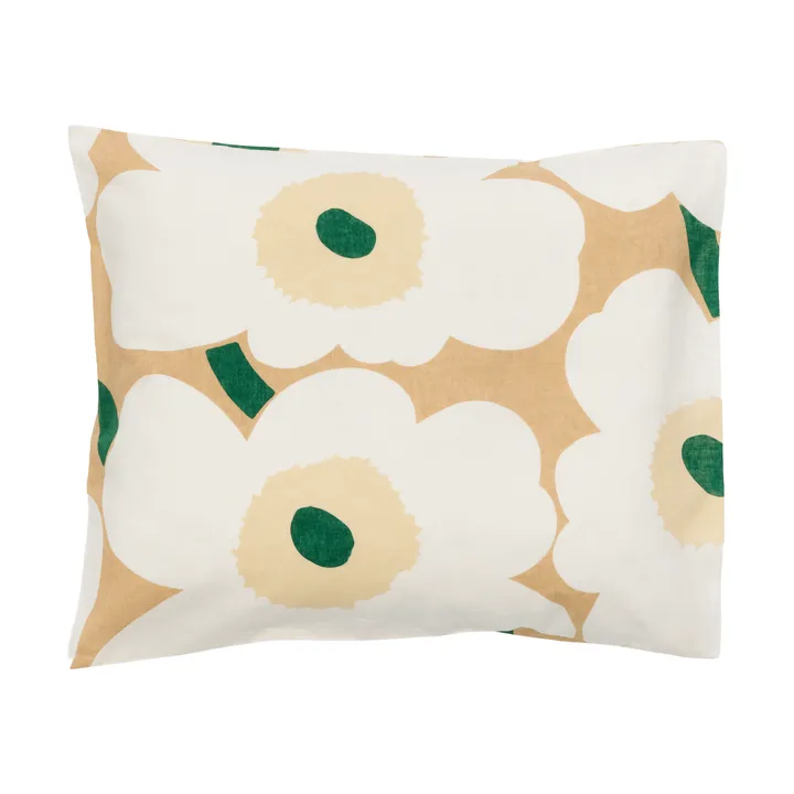 Unikko tyynynpäällinen 50 x 60 cm - Sand-off white-hay-emerald - Marimekko