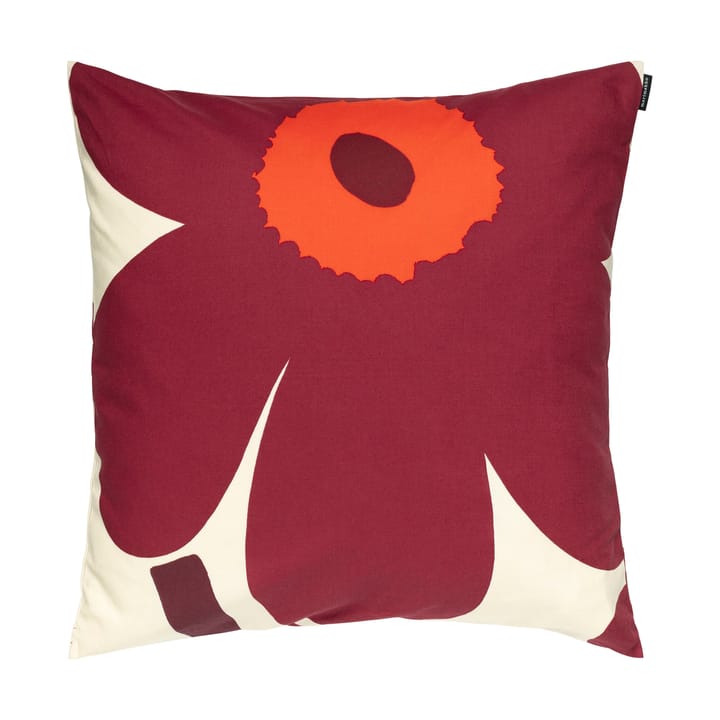 Unikko tyynynpäällinen 50x50 cm - Vanilja burgundi punainen - Marimekko