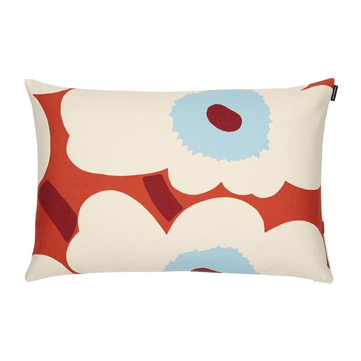 Unikko tyynynpäällinen pellava-puuvilla 40x60 cm - Orange-off white-light blue - Marimekko