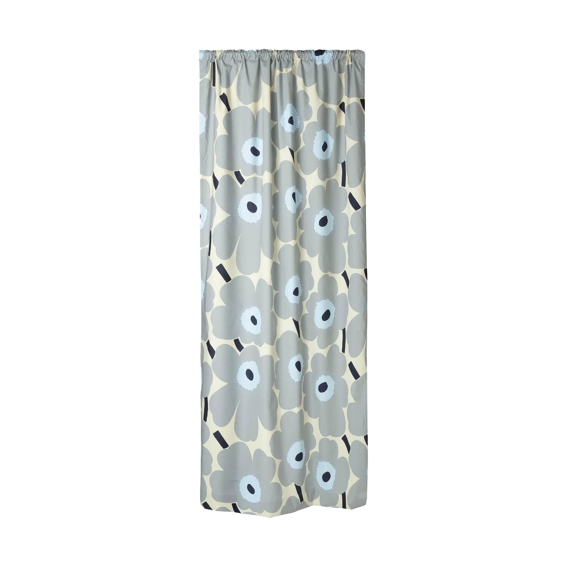 Unikko verho pituus 135x250 cm, Sand-grey-light grey-dark blue Marimekko