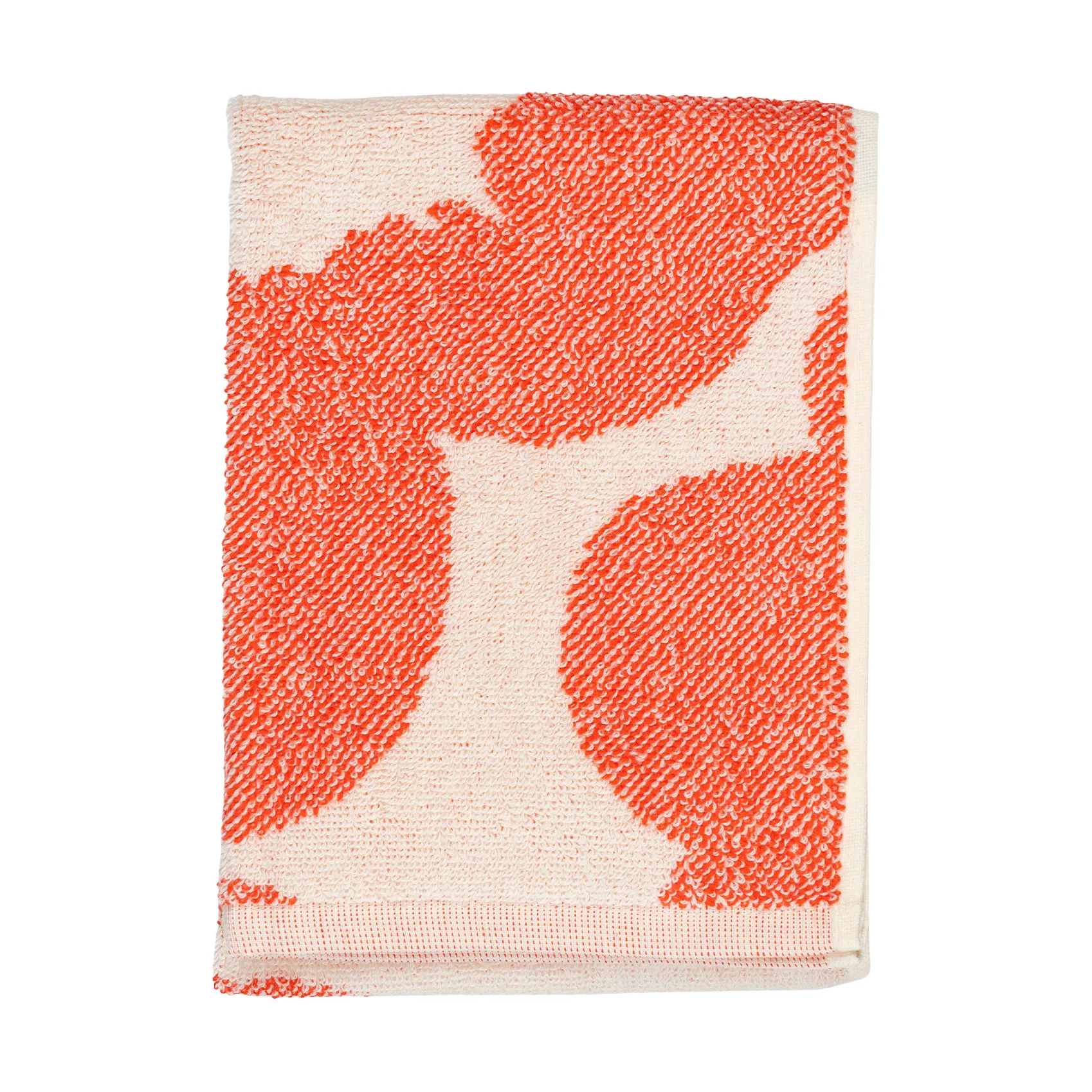 Unikko vieraspyyhe 32x50 cm, Off white-orange red Marimekko
