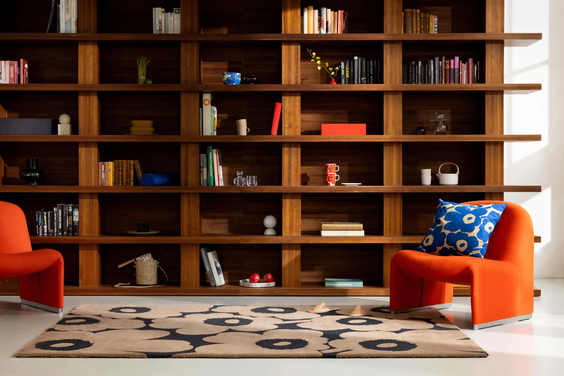 Unikko villamatto, Beige, 140x200 cm Marimekko