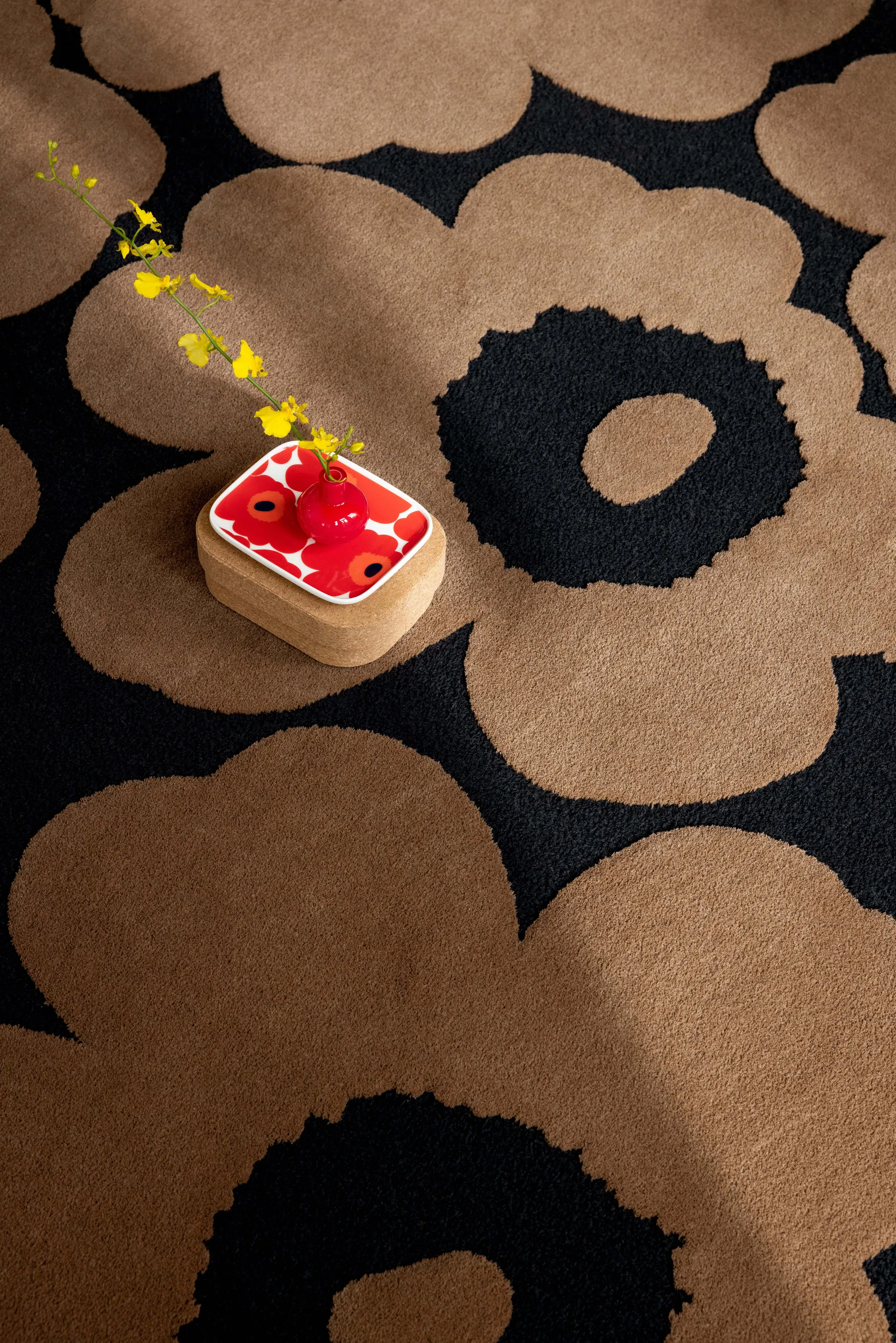 Unikko villamatto, Beige, 250x350 cm Marimekko