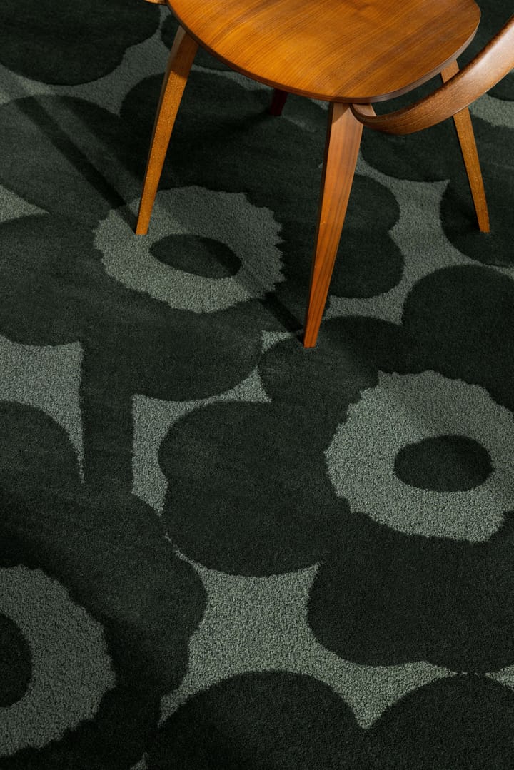 Unikko villamatto, Dark Green, 140x200 cm Marimekko