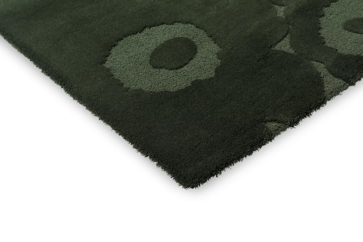 Unikko villamatto - Dark Green, 170x240 cm - Marimekko
