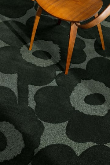 Unikko villamatto - Dark Green, 170x240 cm - Marimekko