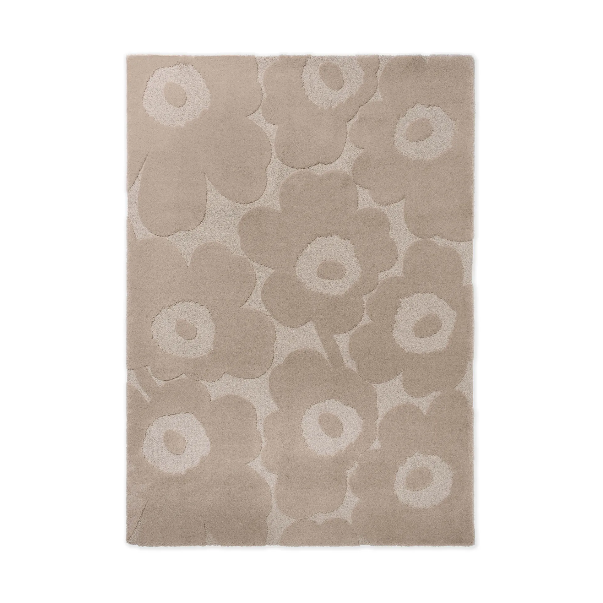 Unikko villamatto, Light Beige, 140x200 cm Marimekko
