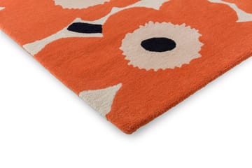 Unikko villamatto - Orange Red, 140x200 cm - Marimekko