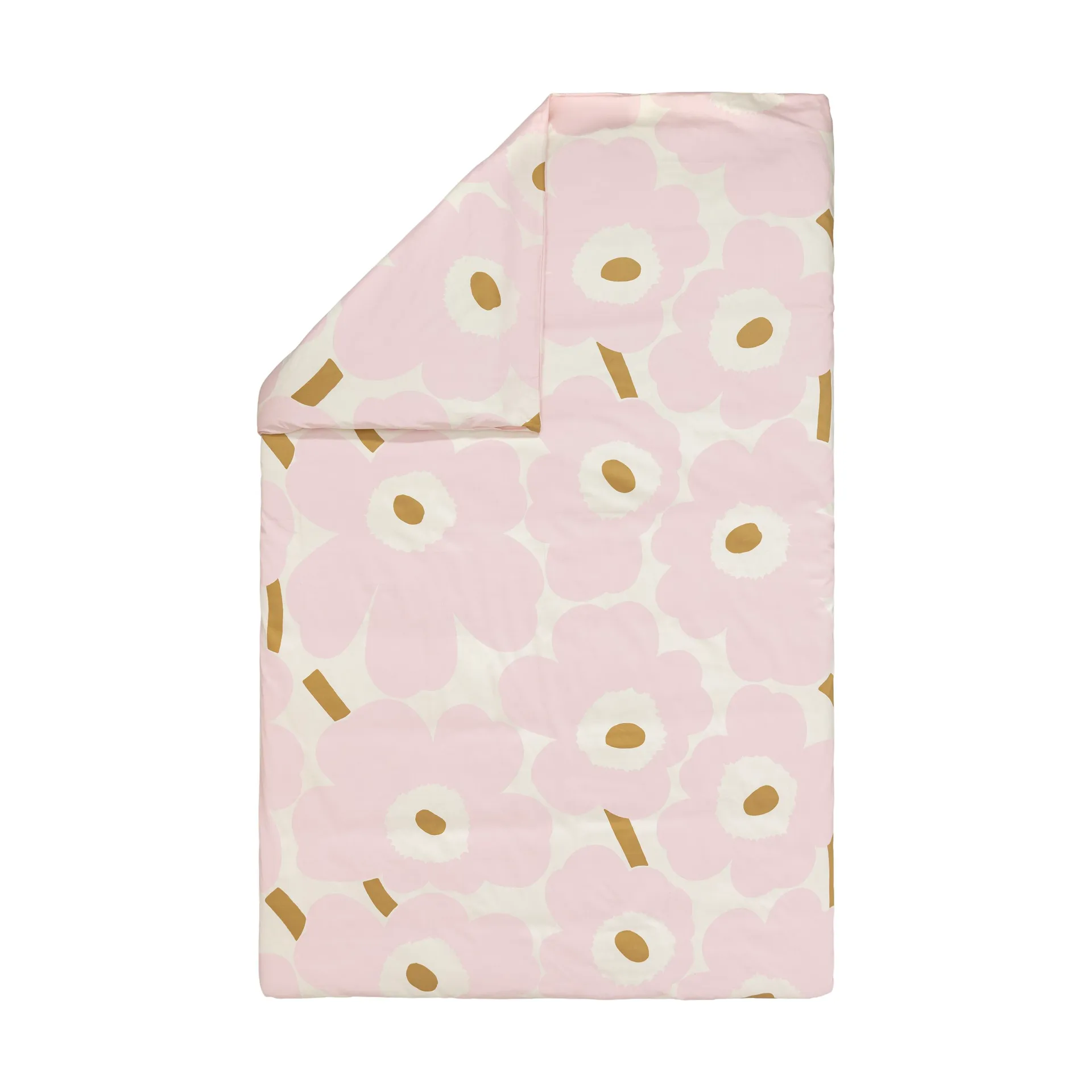 Unikko vuodevaatesetti 150x210 cm+50x60 cm, White-light pink-beige Marimekko