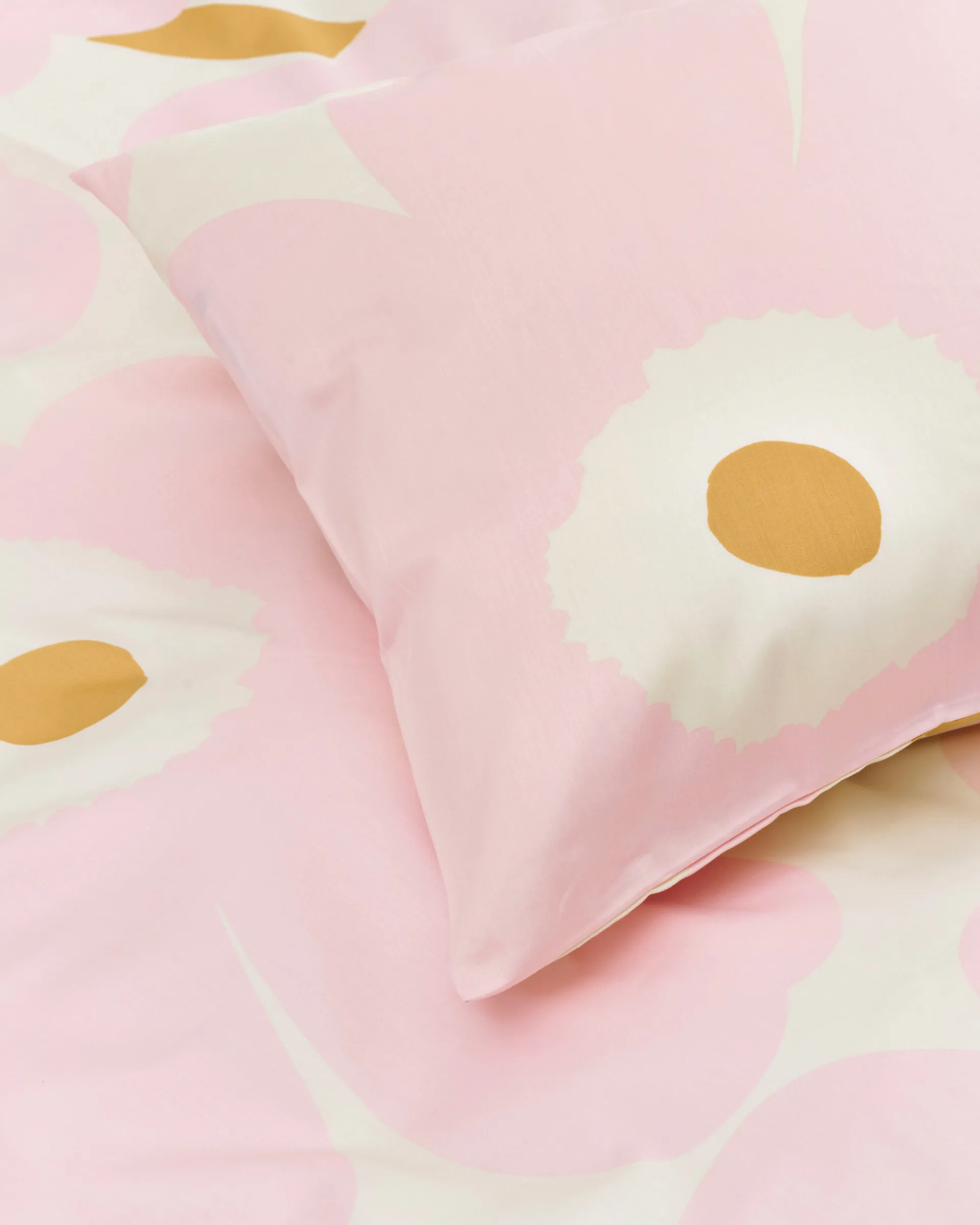 Unikko vuodevaatesetti 150x210 cm+50x60 cm, White-light pink-beige Marimekko