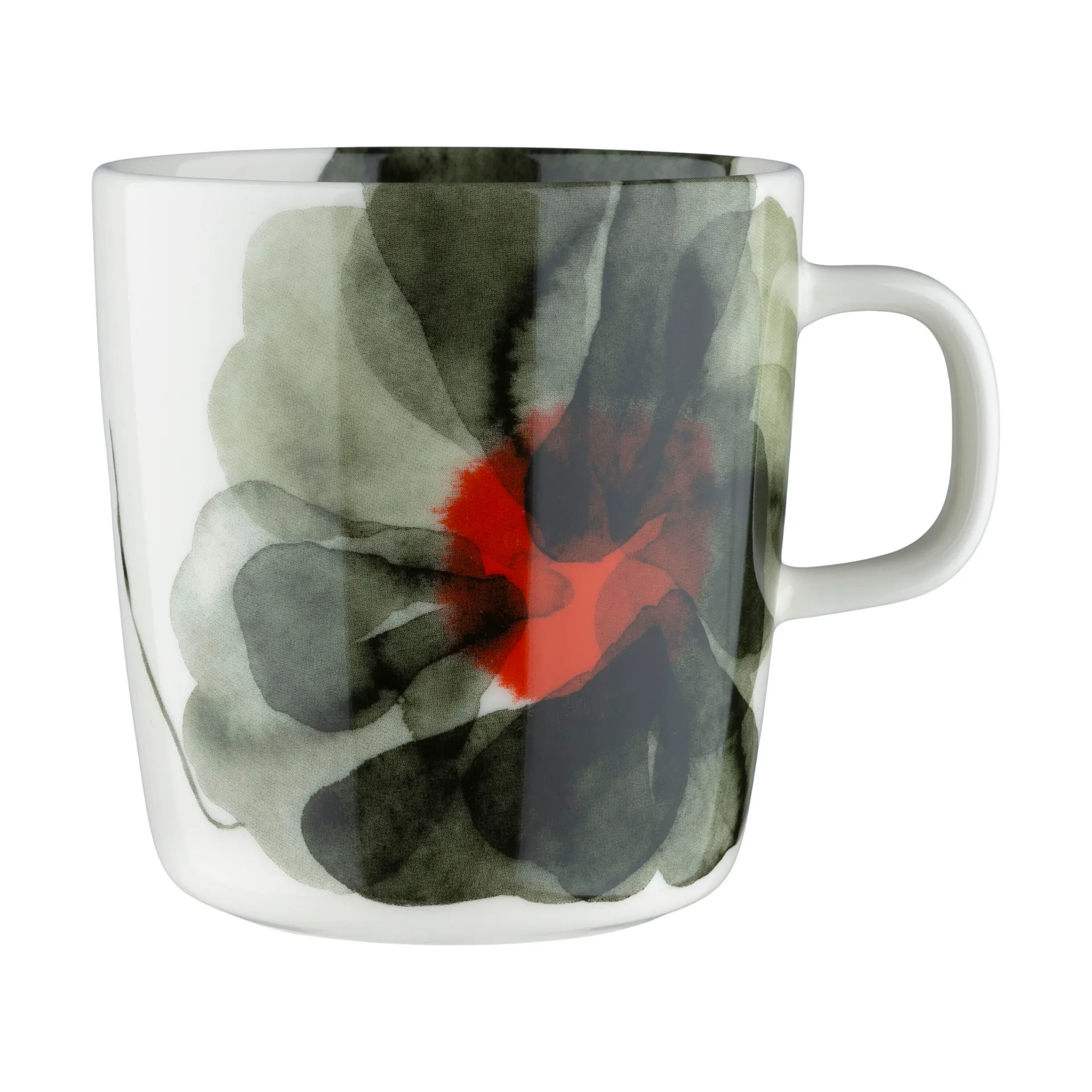 Valssi muki 40 cl, White-forest green-tomato red Marimekko