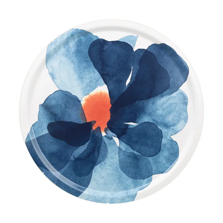 Valssi tarjotin Ø46 cm - Valkoinen–sininen–oranssi - Marimekko
