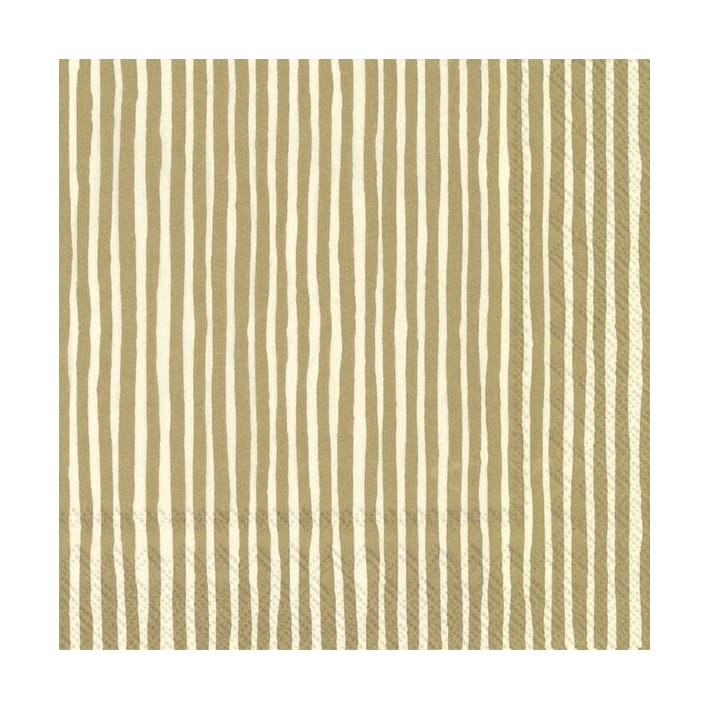 Varvunraita servietti 33x33 cm 20-pakkaus, Gold Marimekko