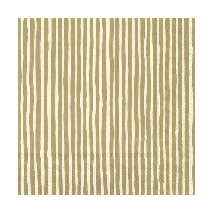 Varvunraita servietti 33x33 cm 20-pakkaus - Gold - Marimekko