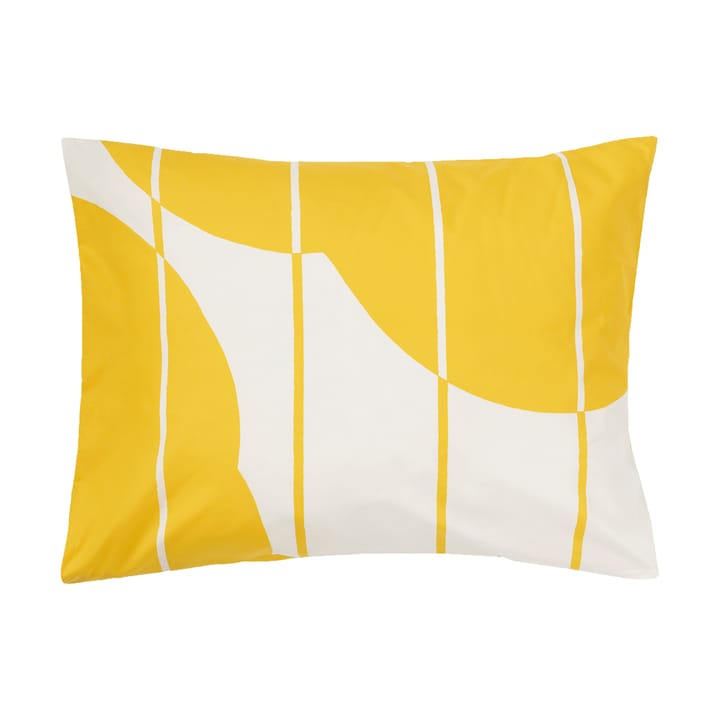 Vesi Unikko tyynyliina 50x60 cm - Spring yellow-ecru - Marimekko