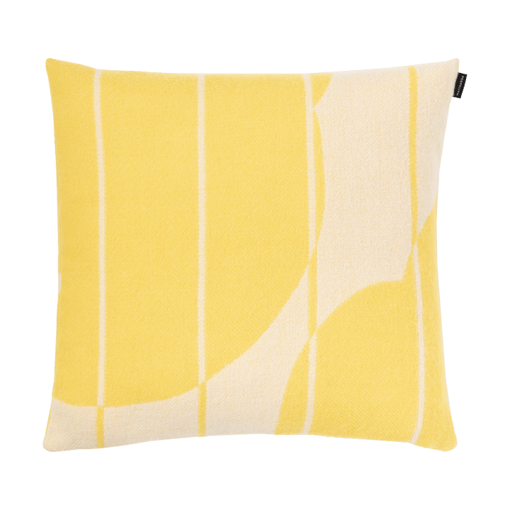 Vesi Unikko tyynynpäällinen villa 50x50 cm - Spring yellow-ecru - Marimekko