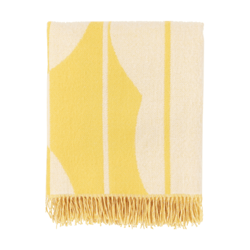 Vesi Unikko villahuopa 140x180 cm - Spring yellow-ecru - Marimekko