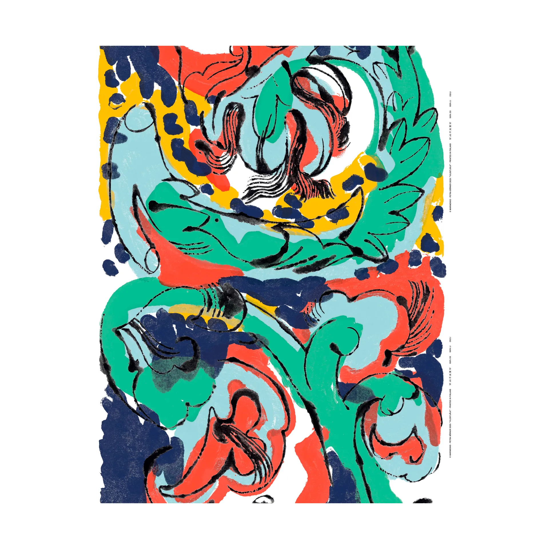 Vildstjälk kangas, Monivärinen Marimekko