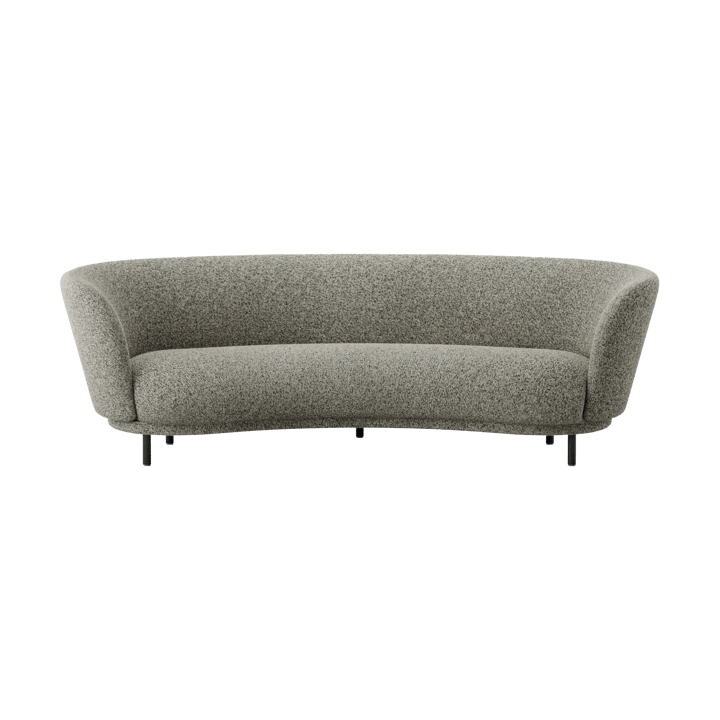 Dandy 3-istuttava sohva, Black oak - Kirkby Design, Spiral - 23 Monochrome Massproductions