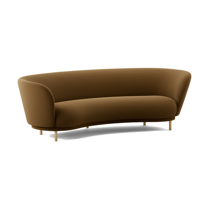 Dandy 3-istuttava sohva, Black oak - Kirkby Design, Spiral - 23 Monochrome Massproductions