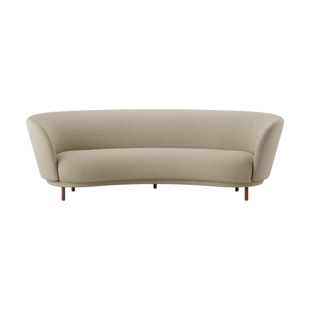Massproductions Dandy 3-istuttava sohva Walnut-Ecriture 240