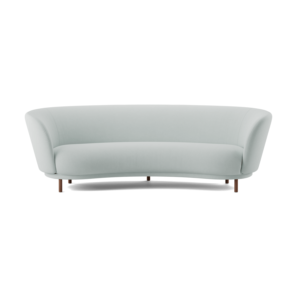 Massproductions Dandy 3-istuttava sohva Walnut-Linara 253 Swedish Grey