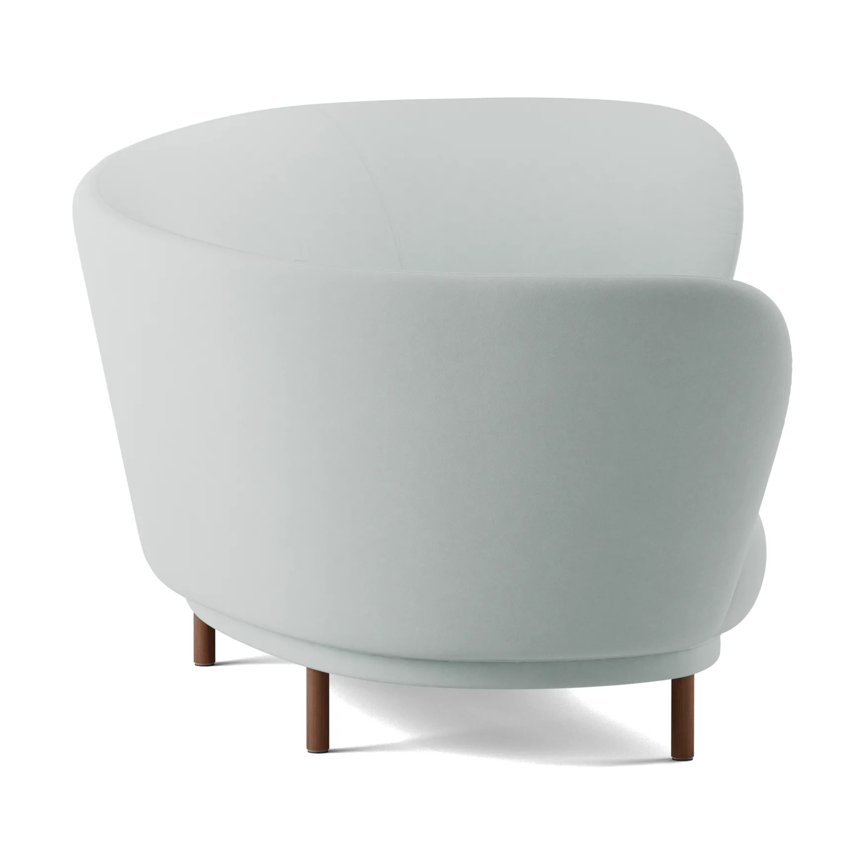 Dandy 3-istuttava sohva, Walnut-Linara 253 Swedish Grey Massproductions