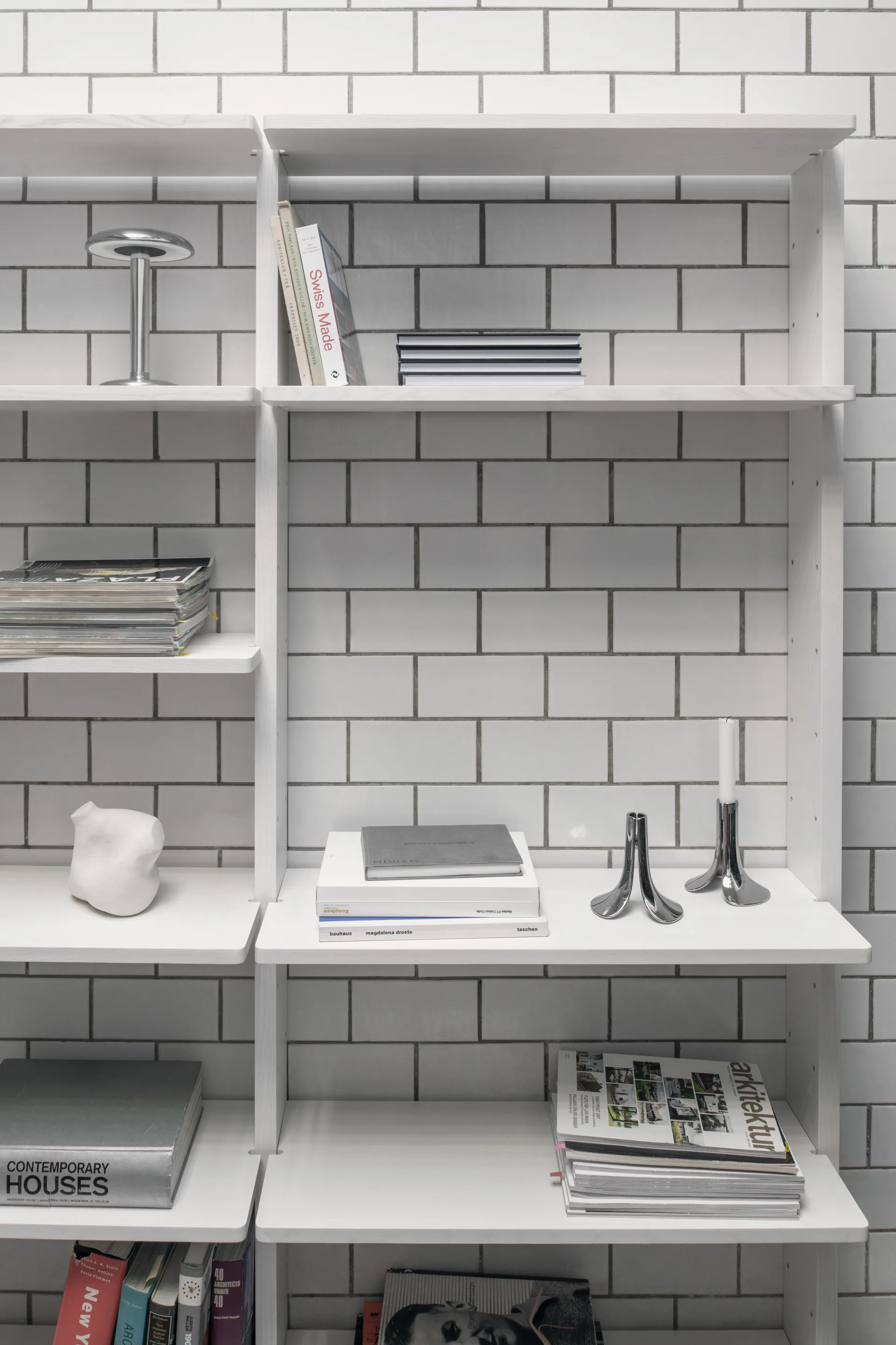 Gridlock Deep Shelf W800 -hyllytaso, White stained Ash Massproductions