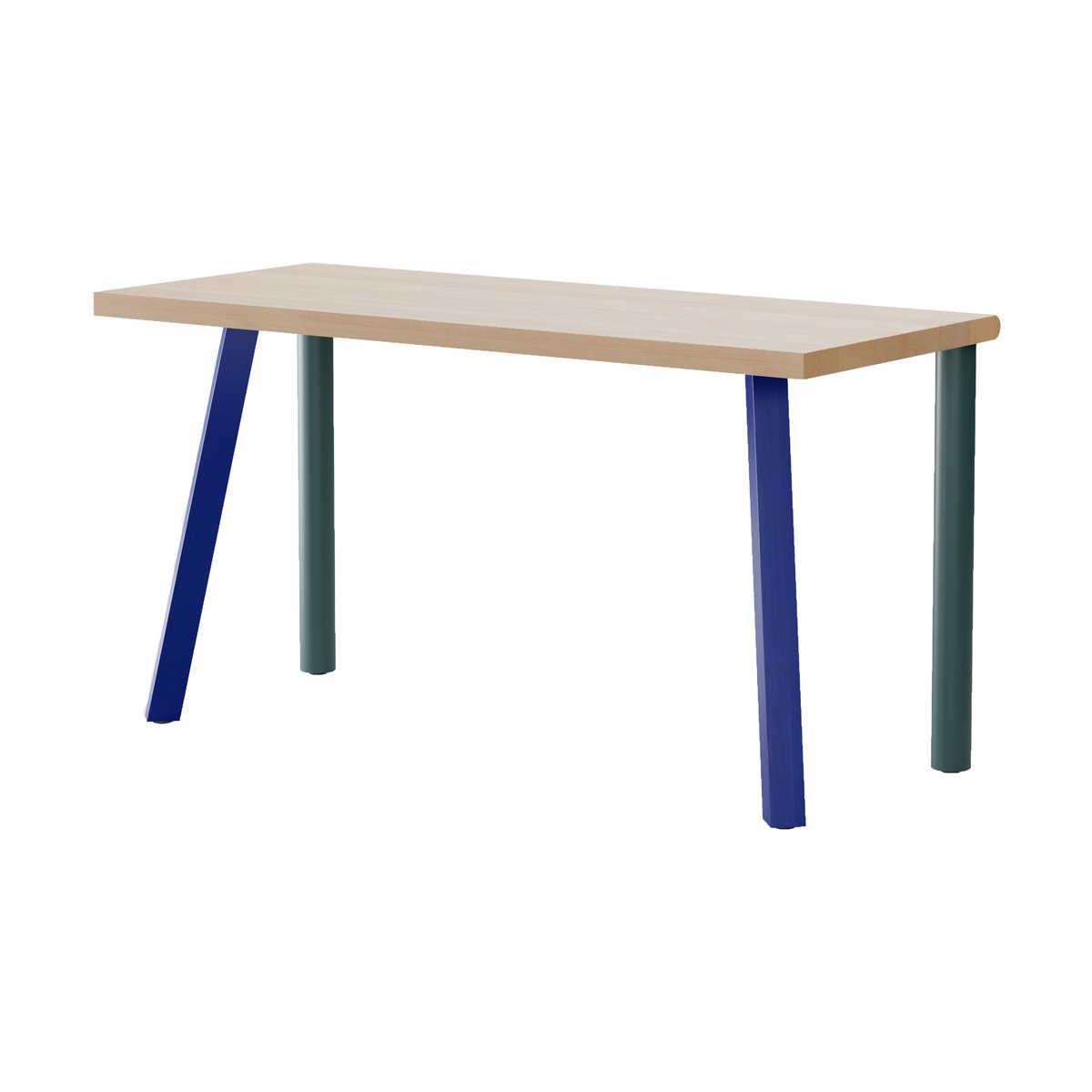 Massproductions Homework kirjoituspöytä 140×60 cm Pyökki-sininen/vihreä