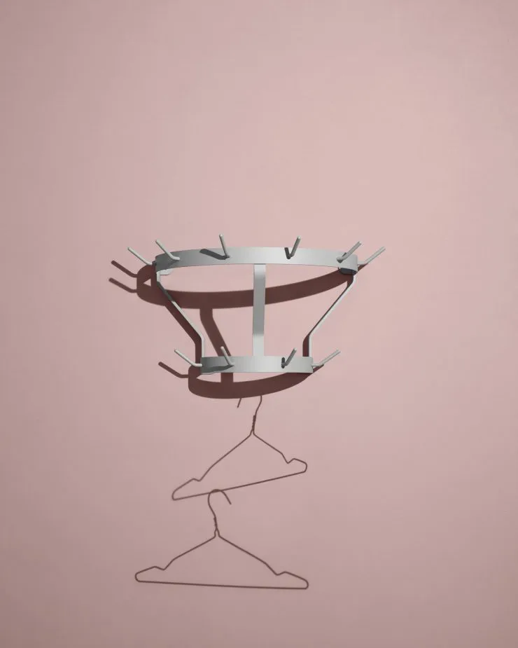 Marcel vaateripustin seinään asennettava, Stone grey Massproductions