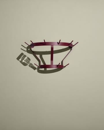 Marcel vaateripustin seinään asennettava - Wine red - Massproductions
