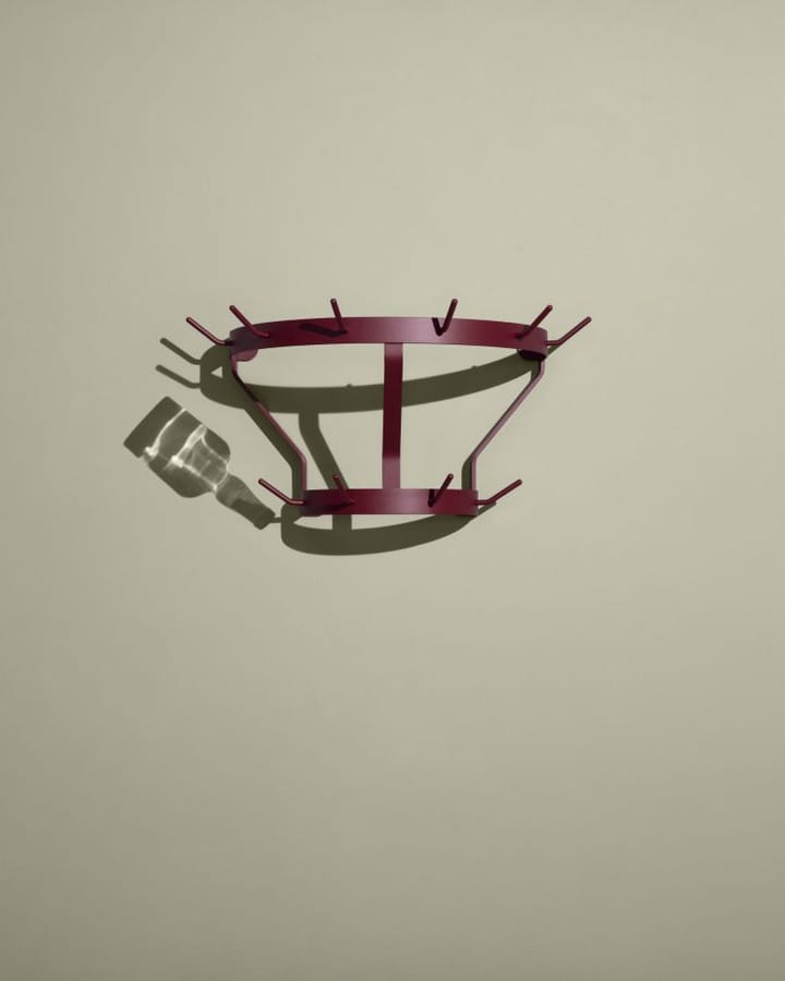Marcel vaateripustin seinään asennettava, Wine red Massproductions