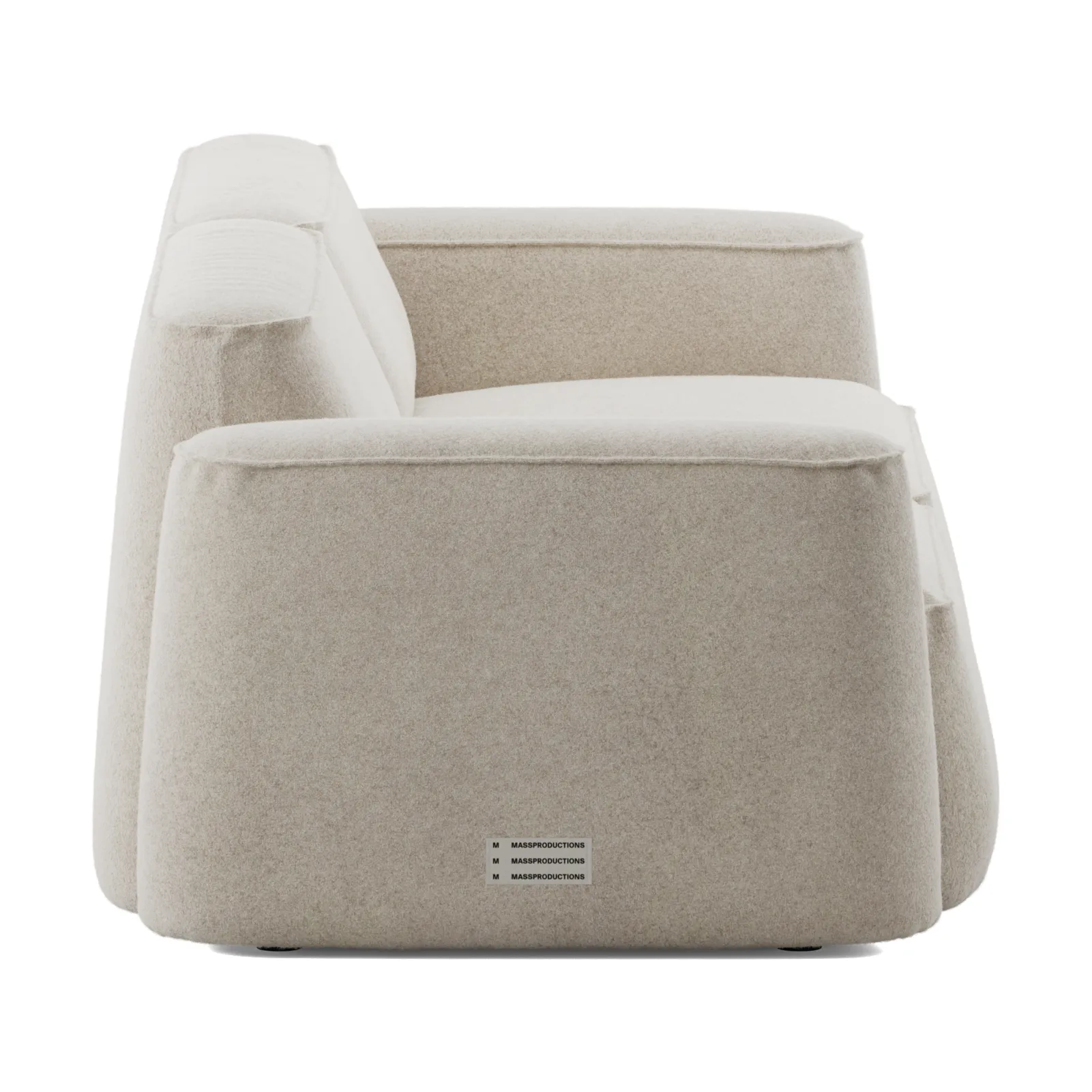 Patch 2,5-istuttava sohva, Spiral 21 Chalk Massproductions