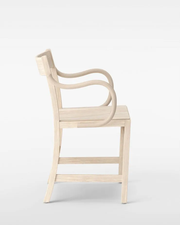 Waiter XL käsinojatuoli, Valkoöljytty pyökki Massproductions