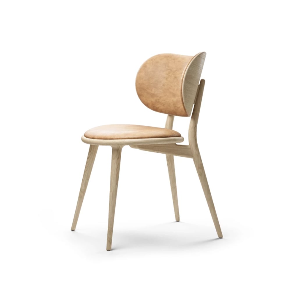 Mater The Dining Chair -tuoli nahka natural mattalakattu tammiteline