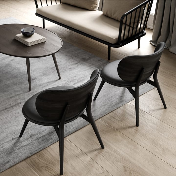 The Lounge Chair -loungetuoli, nahka black, sirka grey teline Mater
