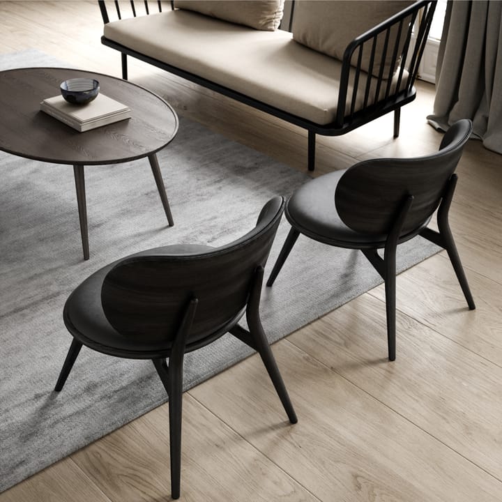 The Lounge Chair -loungetuoli - nahka black, sirka grey teline - Mater