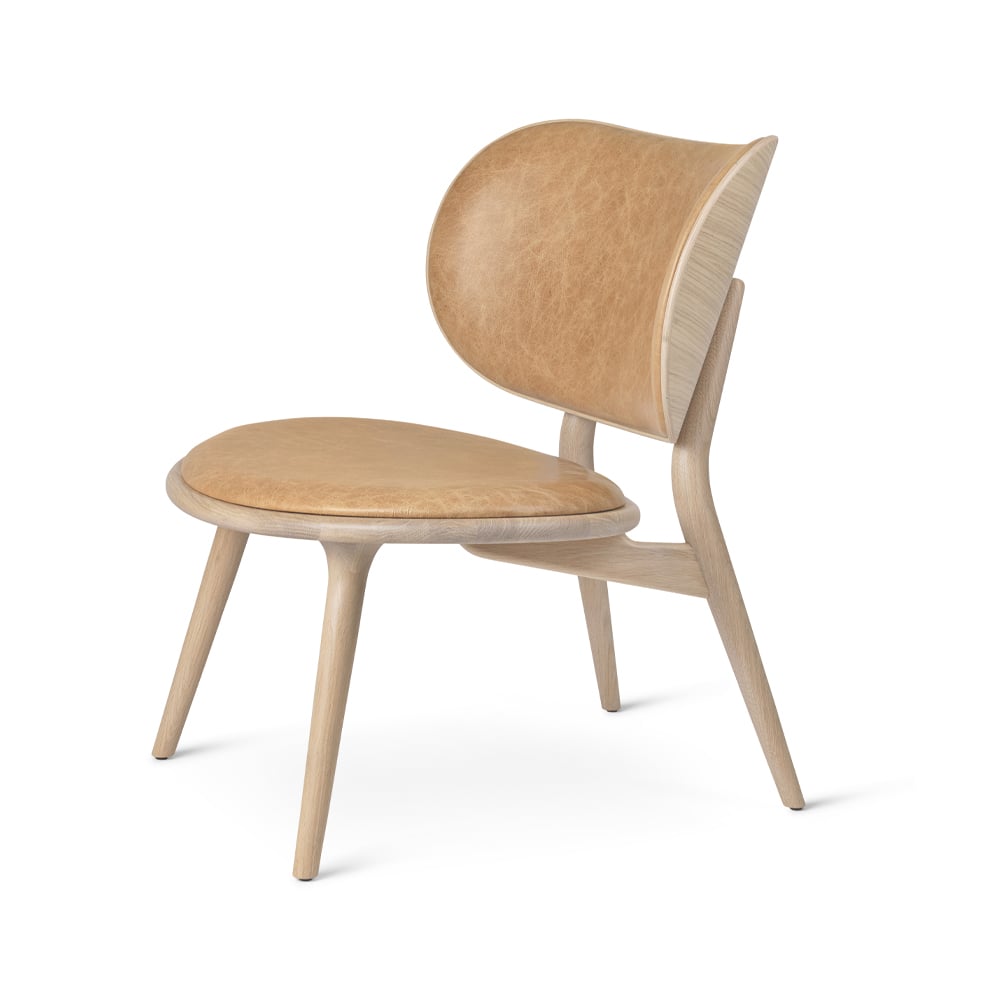 Mater The Lounge Chair -loungetuoli nahka natural, mattalakattu tammiteline