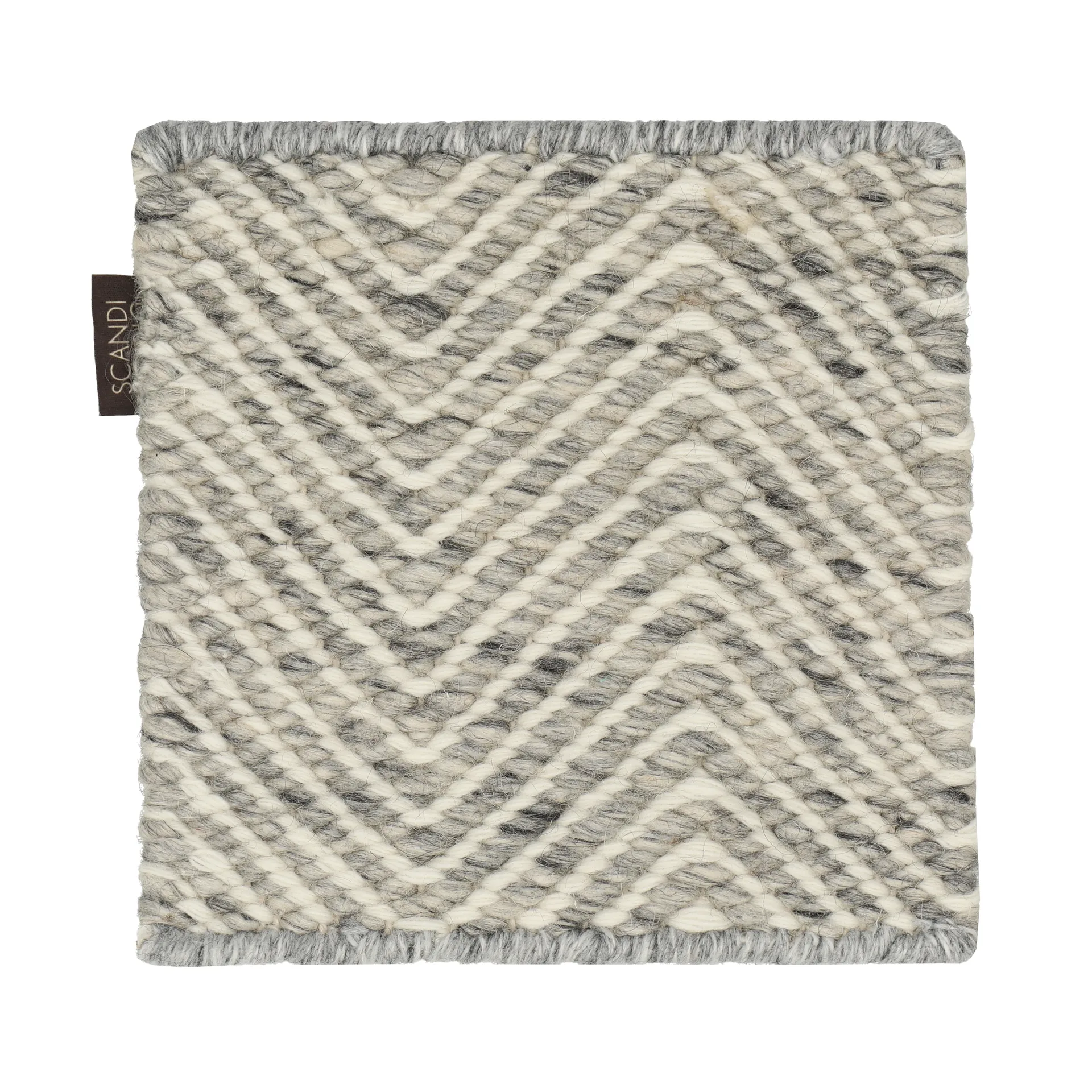 Näyte Furrow villamatto, Naturvalkoinen-harmaa Material Samples