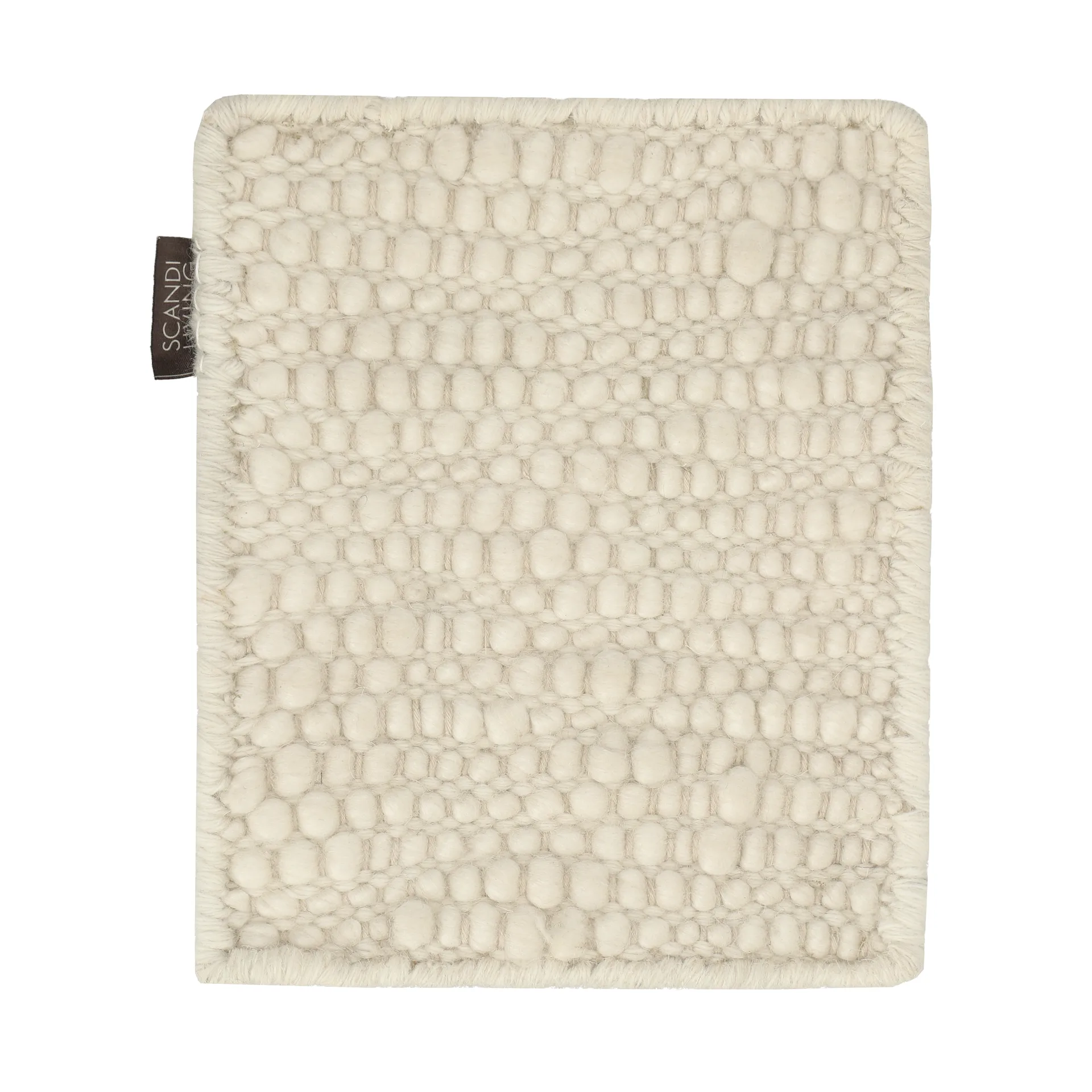 Näyte Pebble villamatto, Valkoinen Material Samples