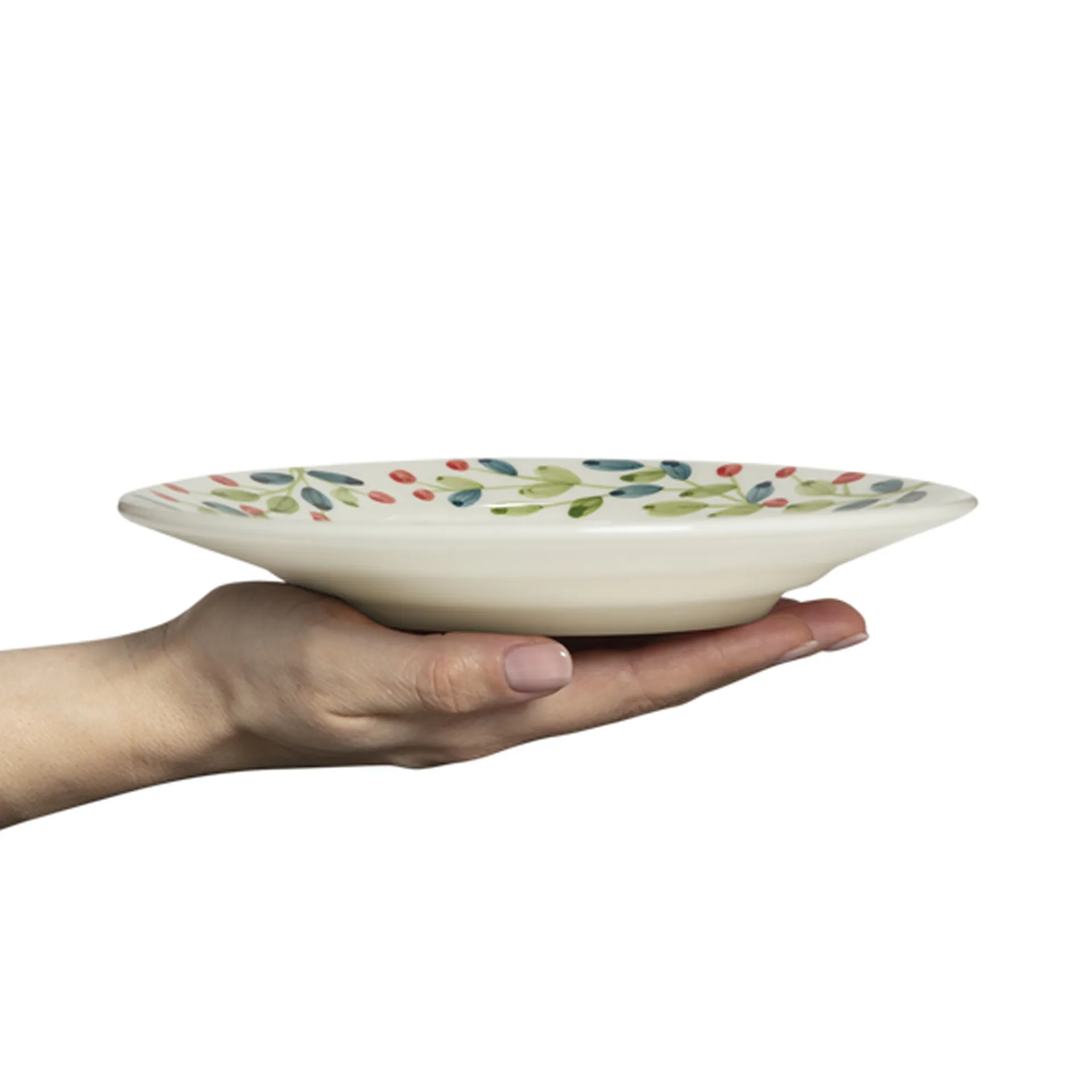 Basic joululautanen Ø 21 cm, Valkoinen-monivärinen Mateus